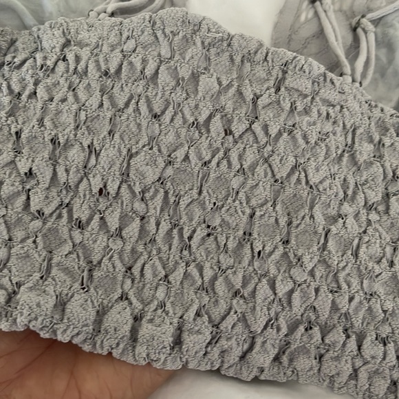 FREE PEOPLE FP One Adella Lace Bralette in light gray. Size large new with tags - Picture 10 of 15